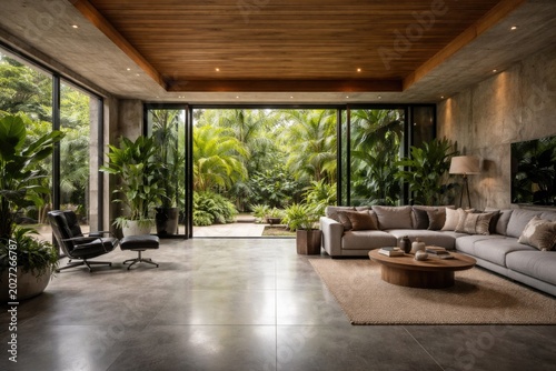 Urban loft living space wit...