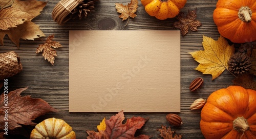 Autumn themed craft paper g...