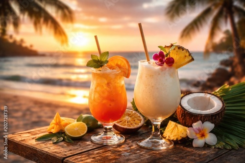 Tropical refreshments with ...