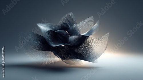 abstract concept, smooth shapes, fluid geometry, modern aesthetic, geometric flow