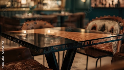 Chic restaurant decor focus...