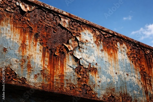 Rust covered steel surface ...