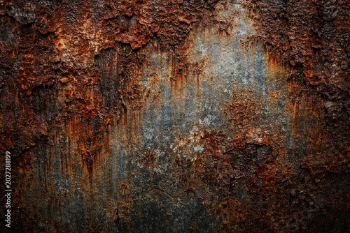 Aged metal backdrop featuri...