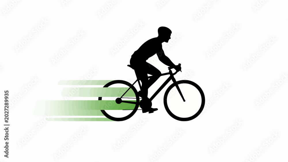 Obraz premium Environment Day Cycling, bicycle, bike, rider, motion, speed, athletic, fitness, vector icon isolated on White Background vector eps silhouette