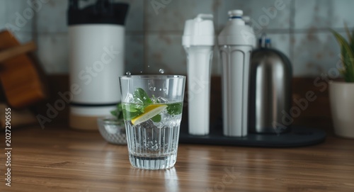 Clean fresh water in glass ...