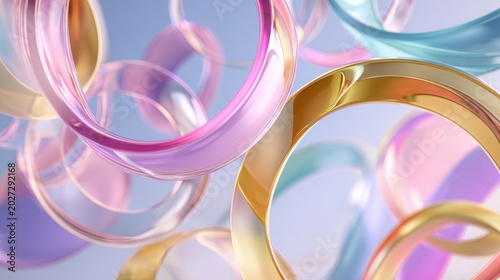 abstract geometry, floating shapes, modern abstract, geometric art, 3d shapes, 