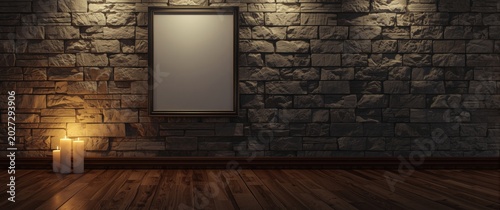 Candlelit parquet floor wit...