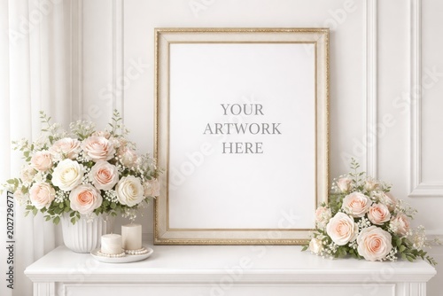Elegant portrait frame artw...
