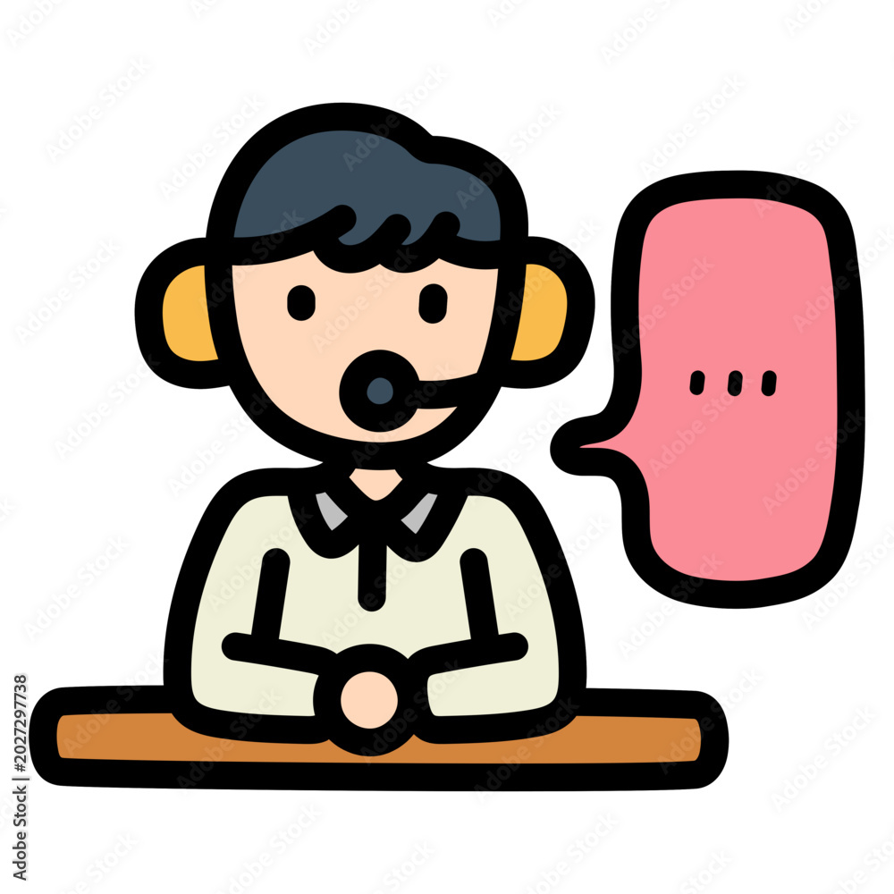 Fototapeta premium commentator illustration
