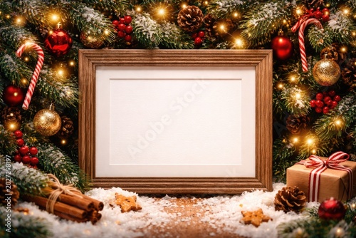 Mockup of a wooden picture ...