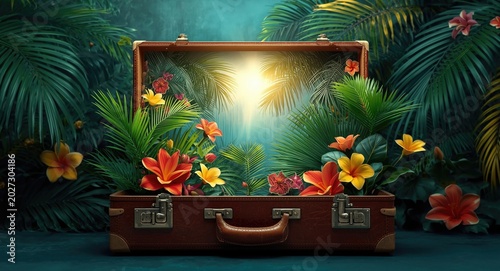 A vibrant tropical paradise...
