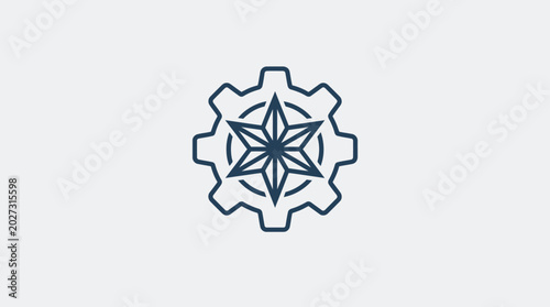Foto Gear with star shape inside.