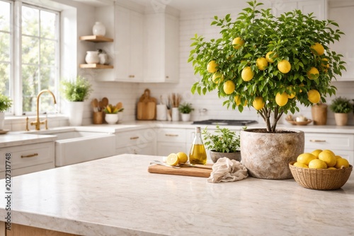 Spacious kitchen countertop...