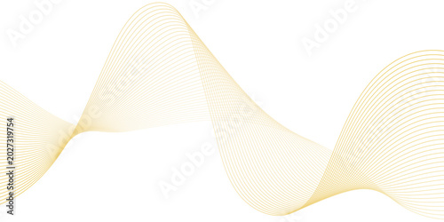 Abstract Golden Wave Background with Elegant Flowing Curves and Modern Luxury Design