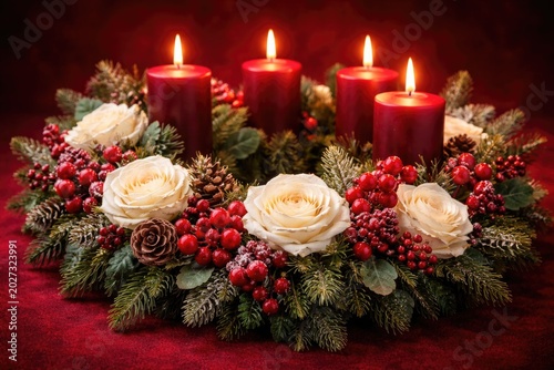 Decorative advent wreath sh...