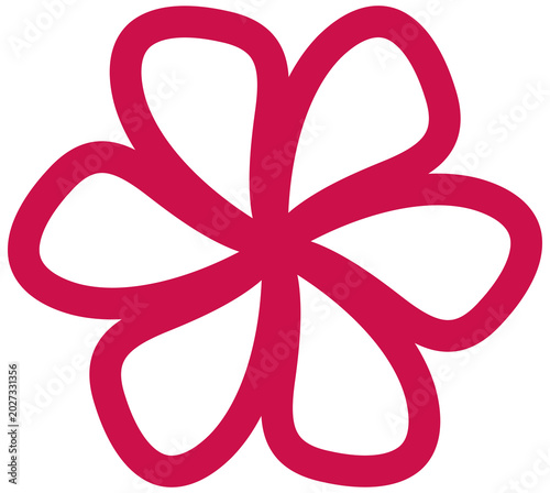 an abstract drawing of some kind of flower