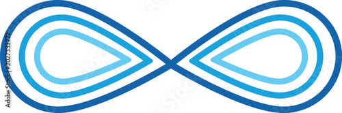 abstrat stylized infinity sign over white