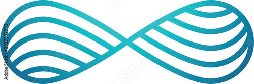 abstrat stylized infinity sign over white