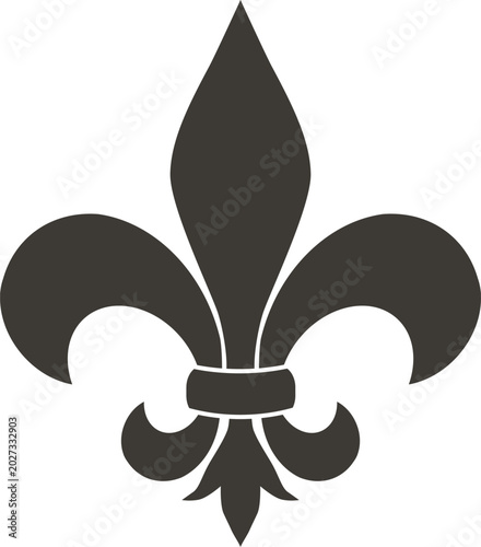 monochrom image of the symbol of fleur-de-lis