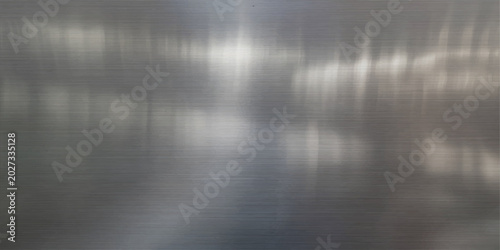 Brushed silver metal texture background with shiny stainless steel industrial surface pattern