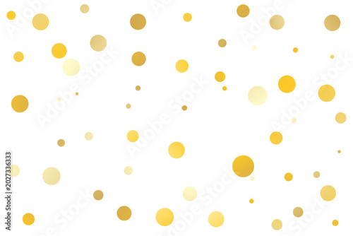 Gold Confetti Falling on Transparent Background. Festive Celebrations. Vector Illustration