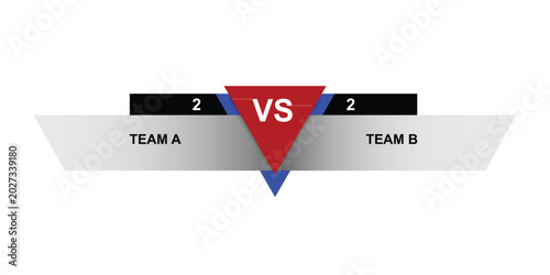 Bild auf Leinwand Design label template versus for two player game or competition.