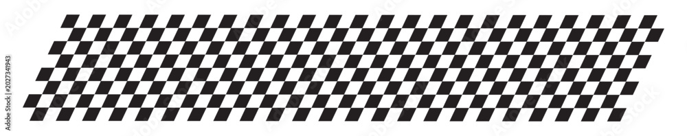 Fototapeta premium Slope checkered caro racing flags sports speed, finish line flag car racing flag simple vector isolated from background textile, seamless repeating banner