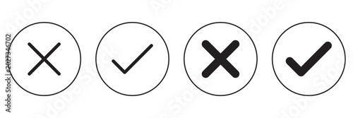 Fotografía Clay Style Green Checkmark Icon Set Vector