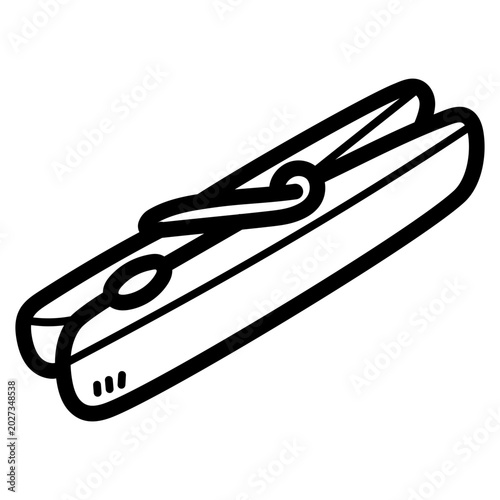 Tableau sur toile clothespin illustration