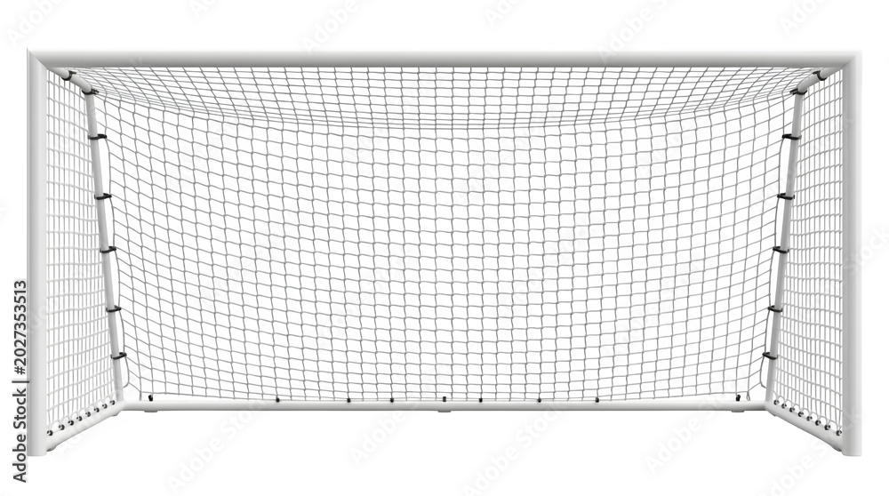 Naklejka premium Soccer goal net on transparent background for sports and football related uses and designs