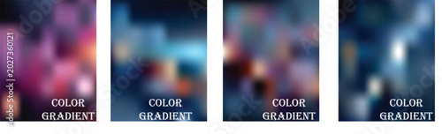 Foto Colorful vector abstract background set featuring concentric semicircular patter