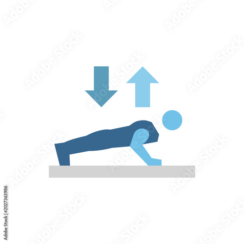 push up blue colour style icon