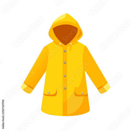 Yellow raincoat, hooded jacket, waterproof clothing, fashion icon