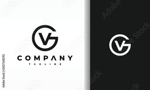 monogram letter VG circle logo