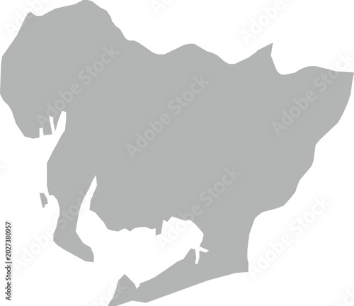 Fotografi Aichi Isolated Blank Map Cartography Illustration Prefecture in Japan