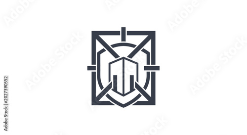 Foto Geometric shape design element logo.