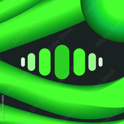Green abstract web background with shiny online button icon vector design for business marketing discount and download concept