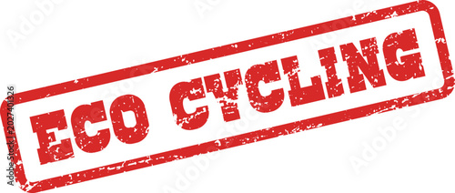Schilderij op canvas Eco Cycling grunge rubber stamp symbol for environmentally friendly bike sports