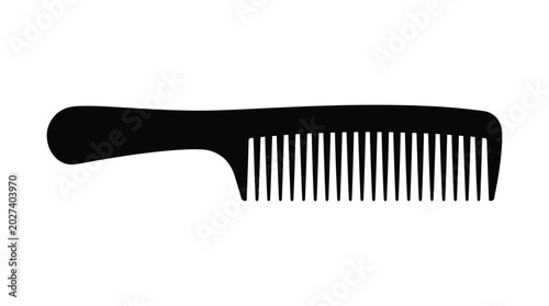 Foto Comb silhouette on a white background silhouette