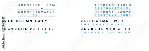 Obraz na płótnie Letter cryptogram