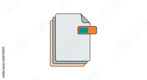 Fotografi Stack of paper office documents.