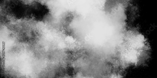 abstract pattern with light grey swirls of paint. Black and white shades watercolor background. Abstract gray ink effect watercolor illustration. Grunge monochrome smeared grey aquarelle painted. 
