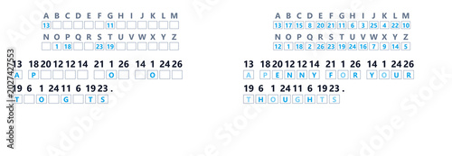 Fotografia Number cryptogram