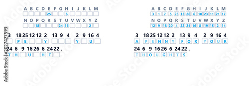 Tableau sur toile Number cryptogram
