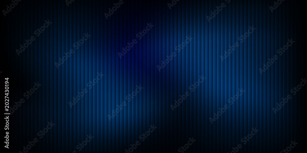 Fototapeta premium Blue light rays shining in dark space with lens flares