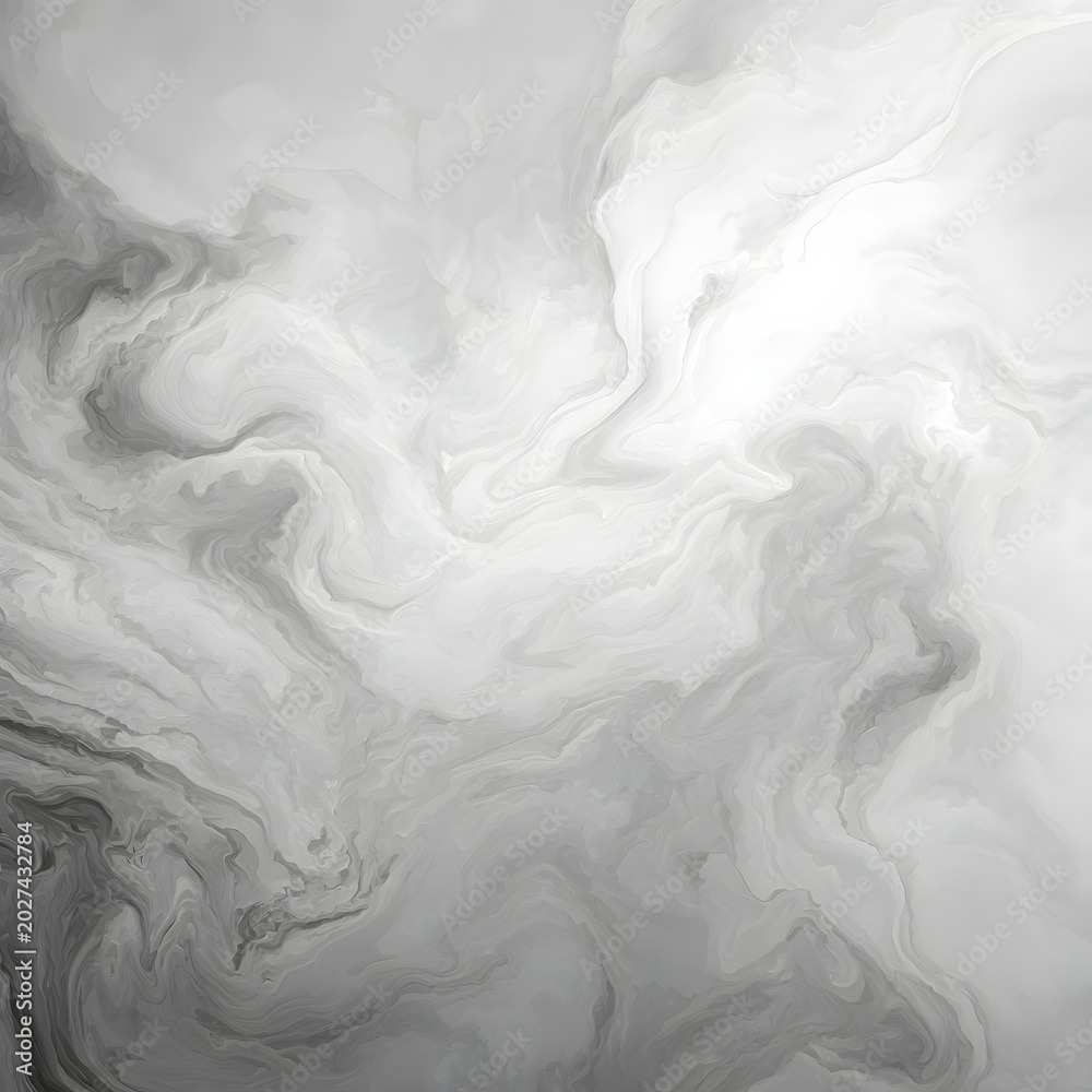 Obraz premium Gray and White Marble Swirls