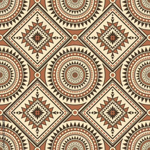 Southwest Native seamless pattern ethnic tribal Aztec geometric Navajo Native American fabric colorful design