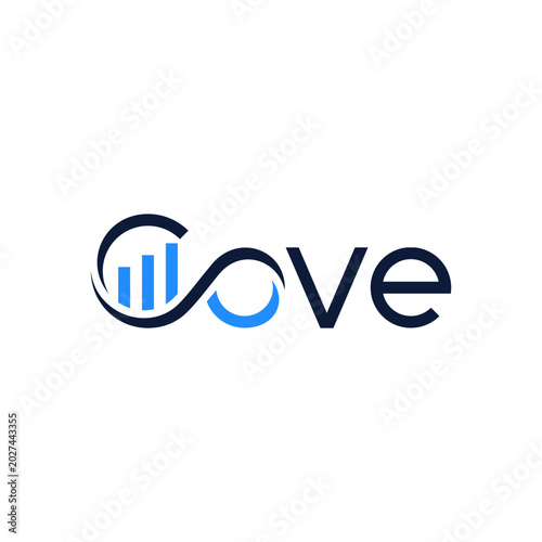 word mark cove for business financial logo design