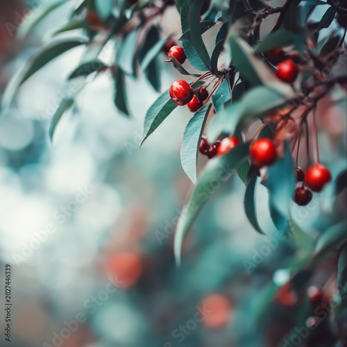 Bright Red Berries Grow on Green Leaves in a Garden During Daytime