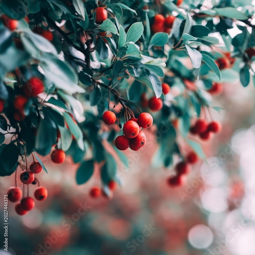 Bright Red Berries Grow on Green Leaves in a Garden During Daytime